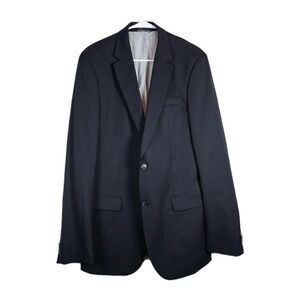 Tommy Hilfiger Navy Wool Blend Sport Coat Blazer 42 L (40L) Double Vent Lined